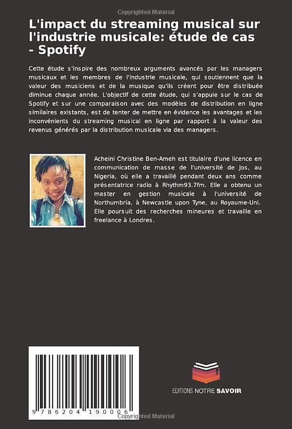 L'impact du streaming musical sur l'industrie musicale: étude de cas - Spotify