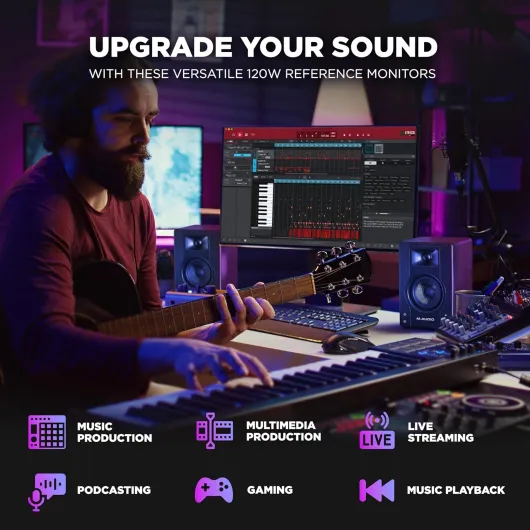 M-AUDIO BX3 Paire de Moniteurs de Studio 3.5 Pouces Enceintes PC HD pour Enregistrement et Multimédia avec Logiciel de Production Musicale 3.5" Pair sans Bluetooth