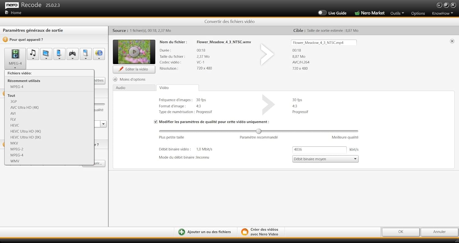 Nero Recode - Logiciel Convertisseur MP3 - Convertir Audio et Vidéo en MP3, WAV, FLAC, MP4 - Extraire Audio de DVD et Films - Licence à vie - 1 PC - Windows 11/10/8/7