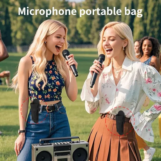 Ceinture de microphone – Sac de transport portable pour microphone - Pour les artistes de scène, les présentateurs d'événements, les officiants de mariage, les acteurs de théâtre, les guides