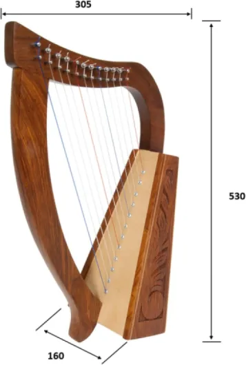 Uzman - Harpe celtique 12 cordes - Avec clé d'accordage - Cordes de rechange - Harpe pour bébé idéale pour les débutants - Harpe débutante pour enfants - Fabriquée à la main