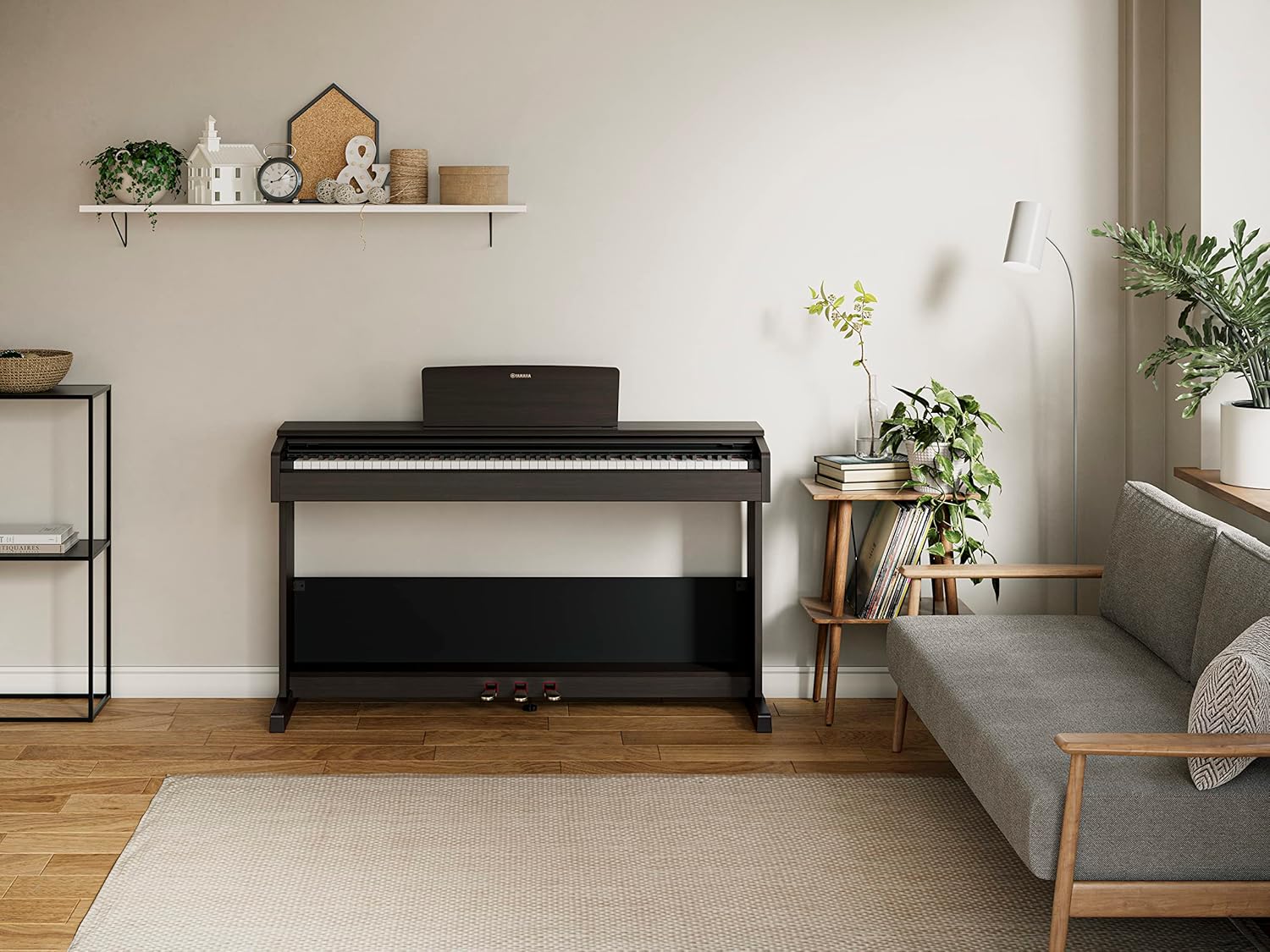 Yamaha ARIUS YDP-105 Piano Numérique - Piano d'Intérieur Moderne et Slim pour Débutants et Amateurs, Jouabilité de Piano Acoustique Authentique, en Bois de Rose YDP-105R Bois de Rose