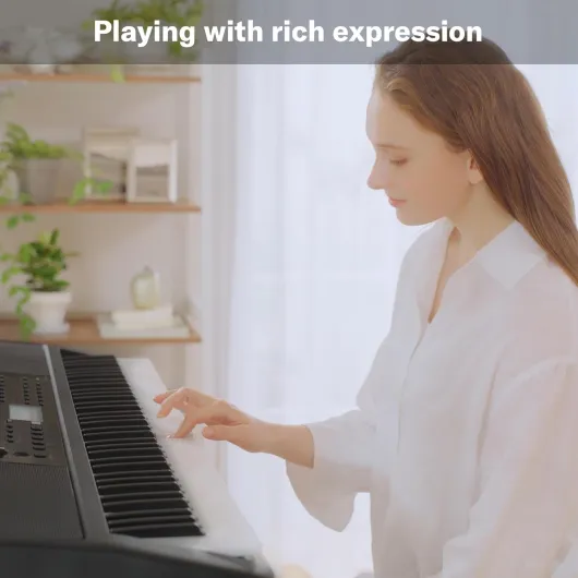 Yamaha PSR-EW320 Clavier portable pour débutants, 650 voix d'instruments authentiques et 76 touches tactiles avec une polyphonie de 48 notes