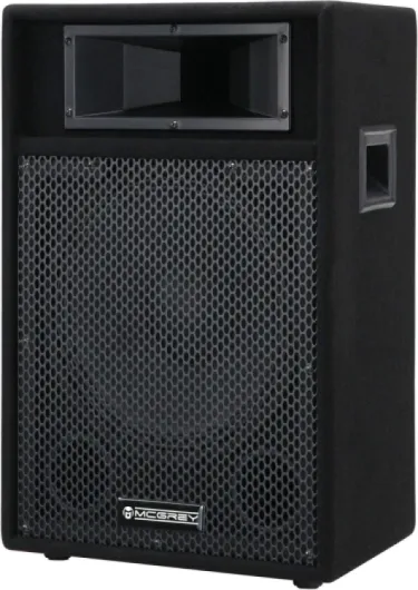 McGrey Powerstage-3000 PA Complet : 2X 12/30cm Tops, 2X 15/38cm subwoofers, amplificateur, 2 tiges, 2 câbles, 750/1500/3000W RMS/Musicale/Peak.