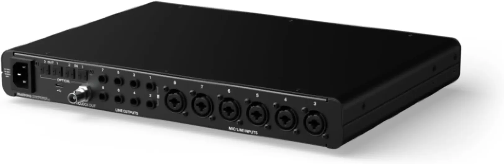 Audient EVO16 Audio Interface, technologie de conversion de pointe (24 entrées/sorties, Multichannel Smartgain, écran LCD haute résolution, boucle audio, 8 amplificateurs micro, port USB-C), Noir