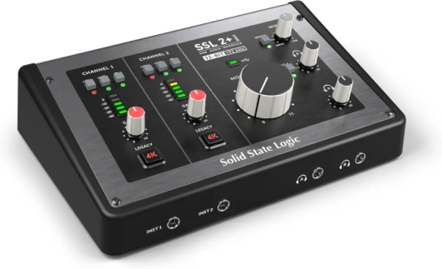 Solid State Logic Interface audio USB SSL 2 Plus MKII avec deux écouteurs, quatre sorties équilibrées et préamplis micro de première classe