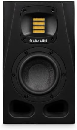 A4V Enceinte de Monitoring amplifiée, woofer MLM de 4”, Tweeter AMT fabriqué à la Main, calibrage par Sonarworks, Guide d’Ondes HPS pivotant - Enceinte de proximité Professionnelle