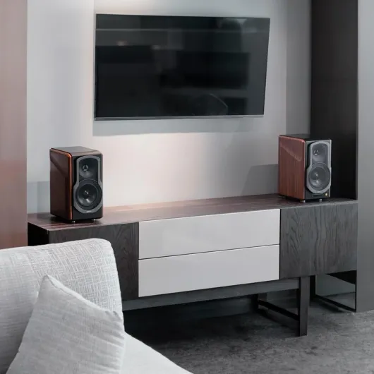 S2000MKIII Enceintes Bibliothèques Amplifiées Bluetooth 2.0 - Moniteur de Studio de proximité Actives Tri-amplifiées 130w pour Audiophiles avec Entrée Optique, sans-Fil et Ligne Unique