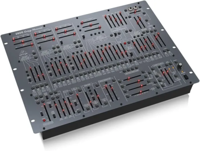 2600 GRAY MEANIE Édition Spéciale Synthétiseur Analogique Semi-Modulaire avec 3 VCO, VCF Multi-Mode et Réverb à Ressort pour Rack Format 8U