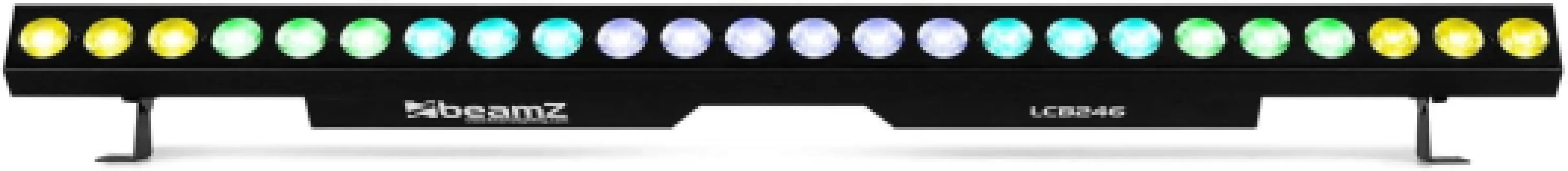 LCB246 - Barre LED 24 Leds 6W avec 8 zones contrôlables - Éclairage RGBWA-UV & Effets Scéniques - DJ, Scène & Ambiance