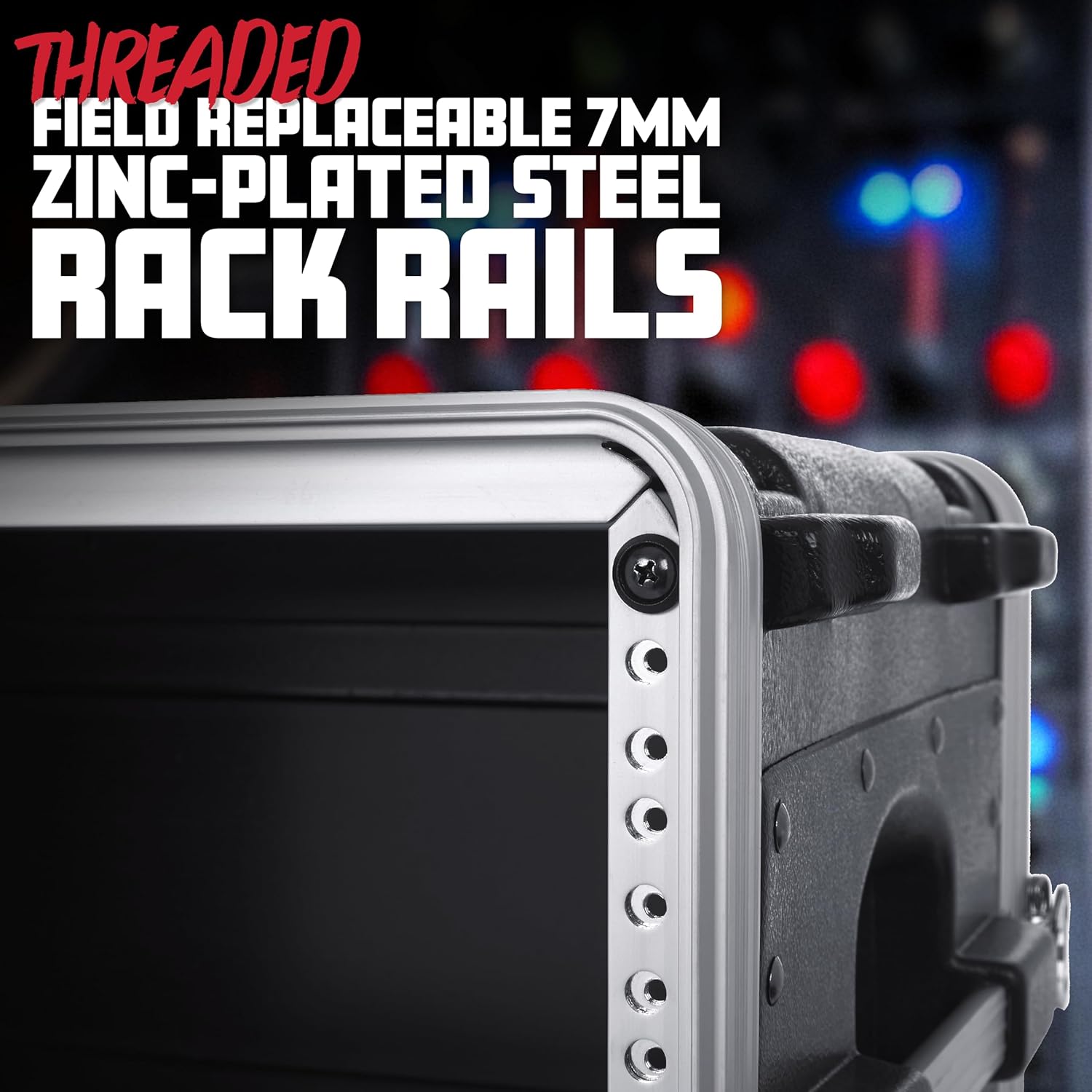 Cases Coffret léger moulé pour rack 12U avec fermetures robustes; profondeur standard de 19,25" (GR-12L) 12 U Rack standard