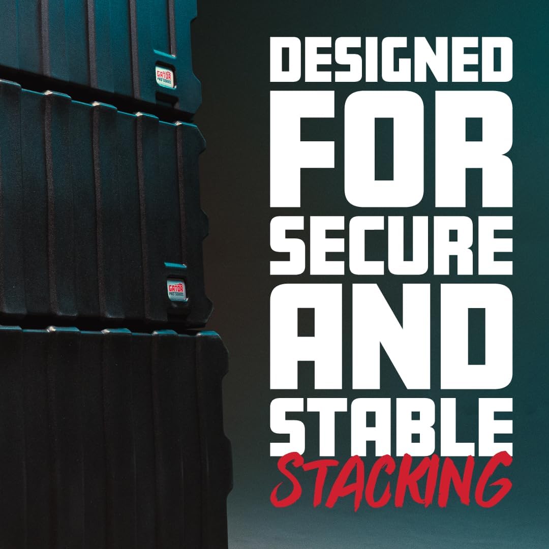 Cases Pro Series mallette Rack 6U rotomoulée avec profondeur 19", poignée de remorquage et roues encastrées (G-PROR-6U-19) 6U Rack Space - Rolling