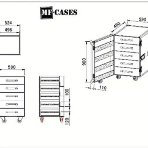 Test Caisse de transport à 5 tiroirs MF-Cases : le gros meuble à roulettes qui met un peu d’ordre dans le bazar