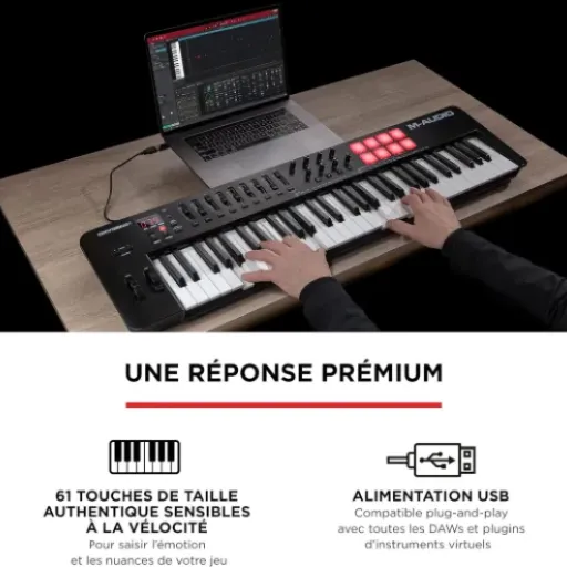 Test M-AUDIO Oxygen 61 MKV : le clavier maître 61 touches qui fait le job pour le home studio