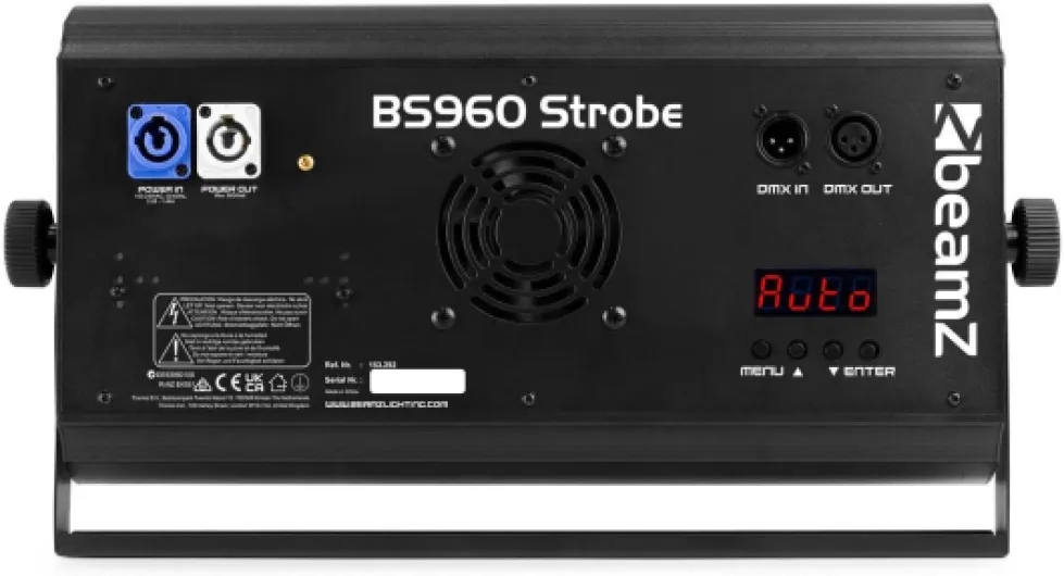 BS960 Stroboscope LED SMD RGBW - Combo Strobe et Éclairage d'ambiance, Blinder, Wash, 16 Segments Contrôlables, DMX, Modes Auto, Alimentation Daisy Chain, Idéal pour les Spectacles et Scènes 960 LEDs SMD