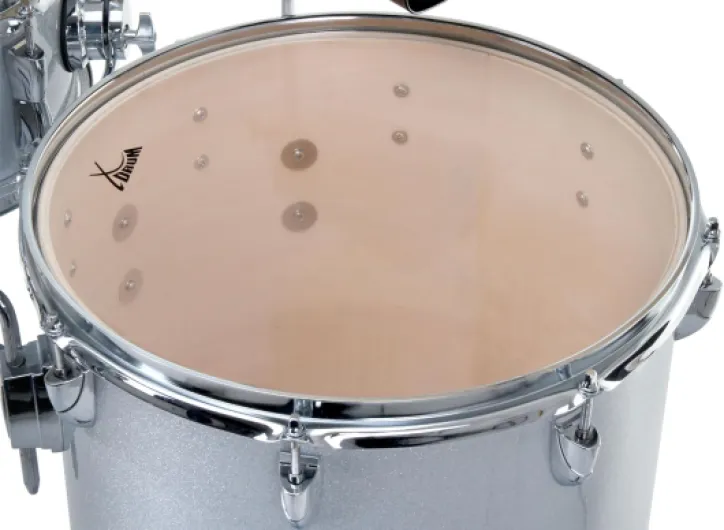 XDrum Club Drumset Cocktail Batterie (incl - cymbales, cowbell, baguettes et clé d’accordage) Silver Sparkle