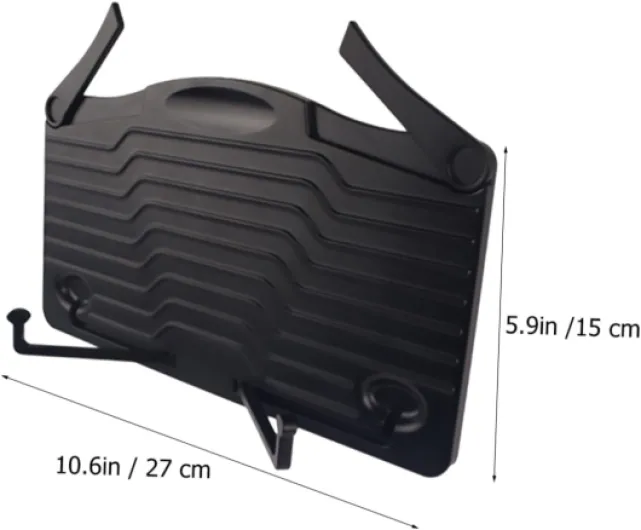 Pupitre Pliable Portable pour Partitions et Livres de Musique, Support Réglable en Angle, Léger et Compact, pour Lecture à Domicile et École, Porte-partitions Noir Ergonomique