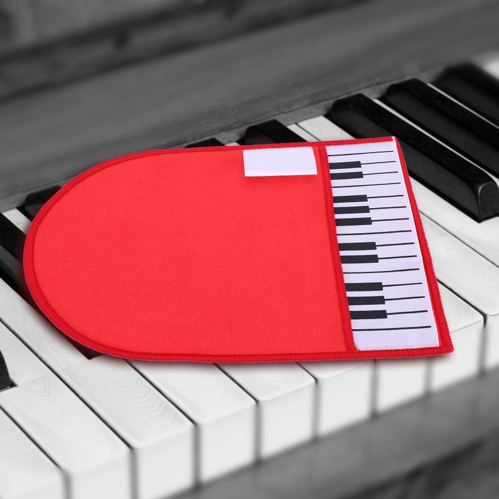 Gant de nettoyage pour piano, motif clavier de piano, gant de nettoyage confortable au toucher en microfibre pour instrument de musique
