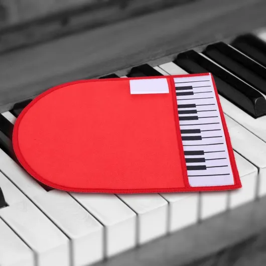 Gant de nettoyage pour piano, motif clavier de piano, gant de nettoyage confortable au toucher en microfibre pour instrument de musique