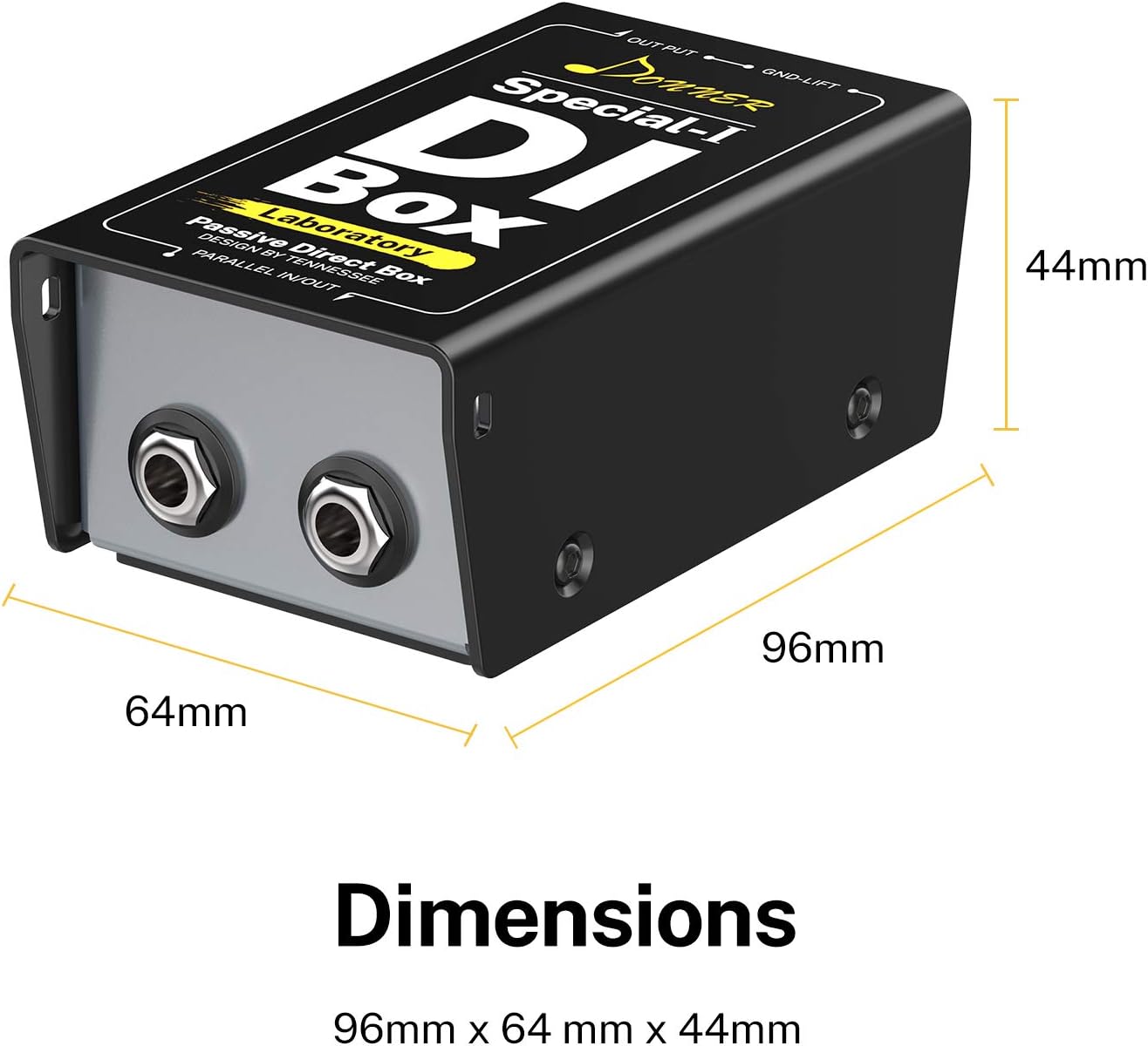 Professional Haute Performance Passive DI-Box Unit Hum Eliminator 1/4" Instrument Direct Box vers XLR Symétrique et Asymétrique (Special-Ⅰ)
