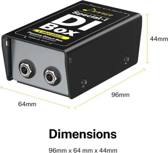Professional Haute Performance Passive DI-Box Unit Hum Eliminator 1/4" Instrument Direct Box vers XLR Symétrique et Asymétrique (Special-Ⅰ)