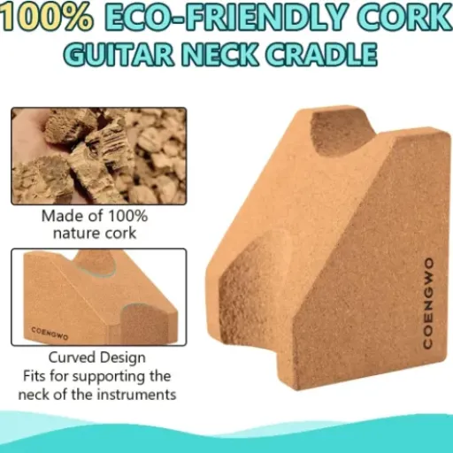 Test COENGWO Repose-nuque de guitare : le petit bloc en liège qui simplifie l’entretien