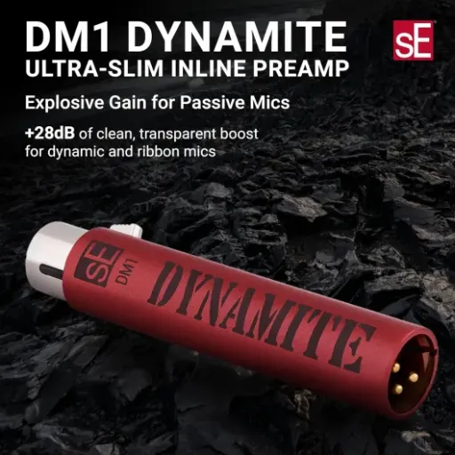 Test DM1 sE Electronics : le petit tube rouge qui réveille les micros gourmands en gain